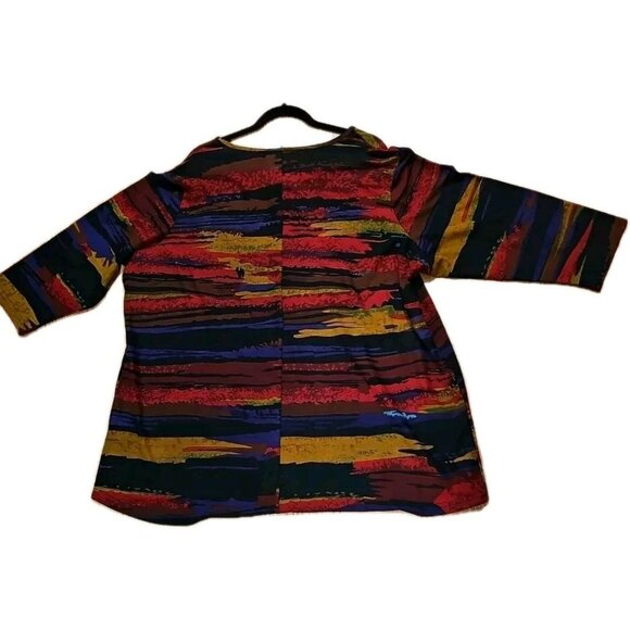 Parsley & Sage Women Shirt Tunic 3XL Tribal Western Artsy Abstract Phoebe Buffay - Picture 3 of 7